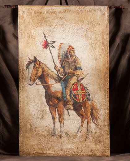 Native American Horseback Tapestry