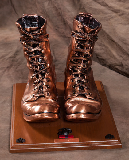 United States Marine Corps Sergeant Bronzed Military Boots
