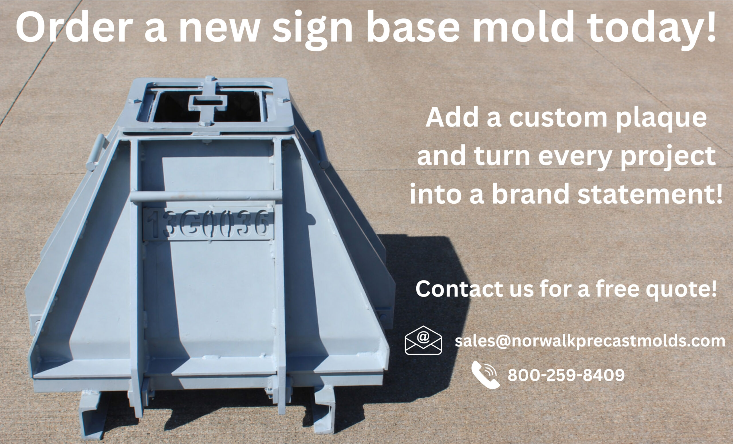 Code Base Mold Sign Base Mold - Norwalk Precast Molds